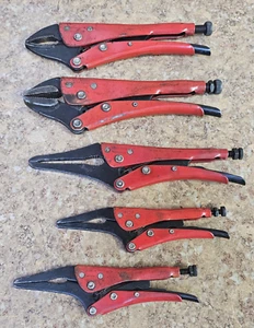 Blue Point 5 Piece Locking Pliers Set VGP105 Pre-owned Free Shipping - Picture 1 of 15
