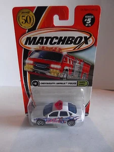 MATCHBOX SAFETY STARS #5 "CHEVROLET IMPALA POLICE" AL RESCATE NIP - Imagen 1 de 3