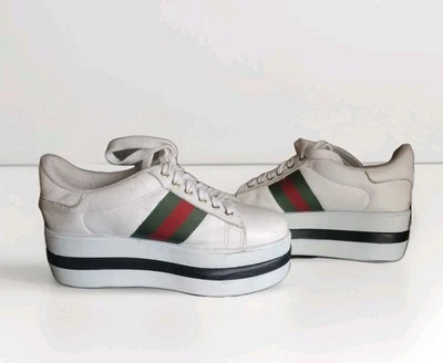 Vintage 90s Y2k Platform Shoes Wedge Trainers Spice Girls Sneakers Bratz Chunky - Image 1 of 4