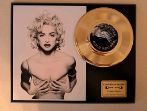 Madonna Konzert Serie Gold Album Schallplatte Display Holz Plakette 15" x 12" - Bild 1 von 3