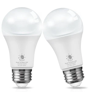 Dusk to Dawn Light Bulbs, E26 Bulb Automatic On/Off, Outdoor Light Bulbs, Day... - Picture 1 of 6