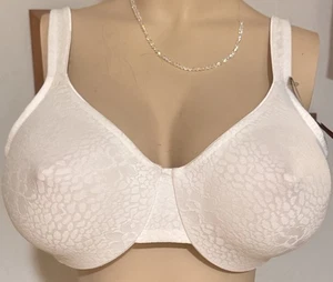 NWT Olga White Minimizer Cheetah Lace Bra Size 40D 40 D Underwire - Picture 1 of 6