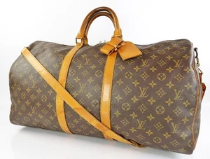Auth LOUIS VUITTON Keepall Bandouliere 55 Monogram Canvas Duffel Bag #61084 - Picture 1 of 15