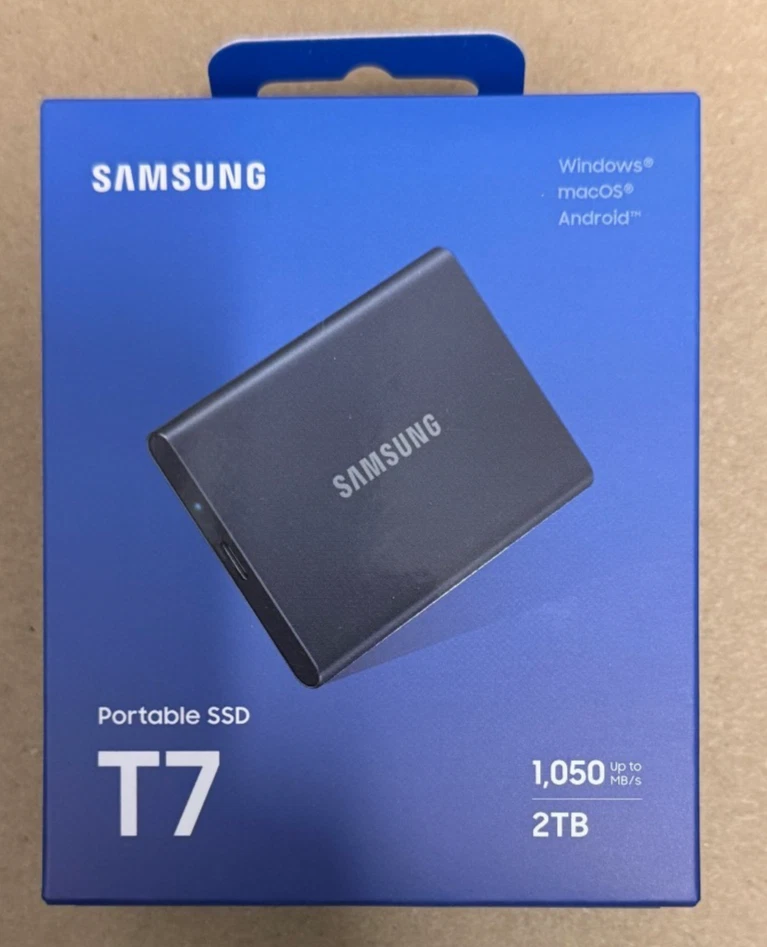 Samsung T7 2TB Portable SSD EXTERNAL HARD DISK DRIVE HDD - GREY NEW - Image 1 of 1