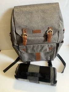 NWOT Happy Picnic Cooler Back Pack w/Picnic Blanket - Picture 1 of 9