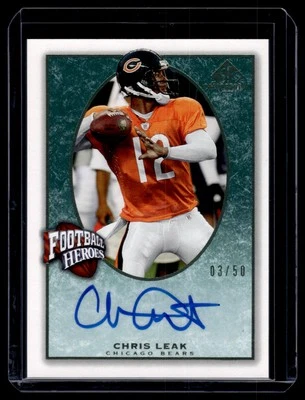 Chris Leak 2007 SP Chirography Football Heroes Autograph Auto Card /50 #FH-CL - Image 1 of 2