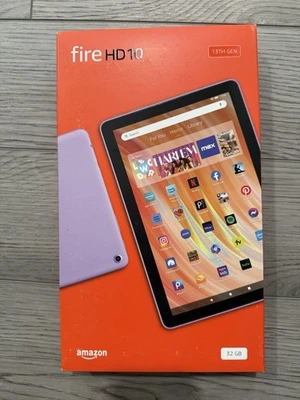 Amazon fire hd 10 tablet  13th Gen, Newest Model, 32GB, Lilac Purple , New - Image 1 of 2