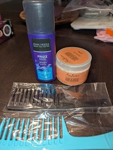 Curly Hair Lot: Shea Moisture, John Frieda, Wide Tooth Combs - Picture 1 of 4