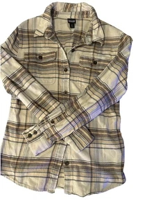 Camicia donna Patagonia cotone biologico fiordo flanella XS beige e marrone a quadri - Foto 1 di 8