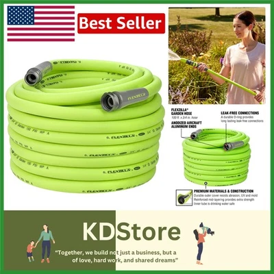 ZillaGreen 3/4 in. x 100 ft. Flexible Hybrid Garden Hose - Lightweight & Durable - Image 1 of 4