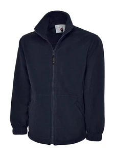 Uneek - Jaket Fleece Mikro Zip Penuh Unisekas - Yoke Bulan Sabit - Biru Laut - - Picture 1 of 1