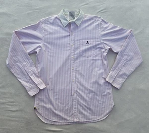 Ralph Lauren Rugby Shirt Uomo Medium Righe Teschio Tasca Oxford Rugby Shirt - Foto 1 di 12