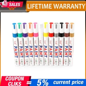 12pcs/set Waterproof Permanent Paint Marker Pen Car Tyre Tire Tread Rubber KY - Picture 1 of 13