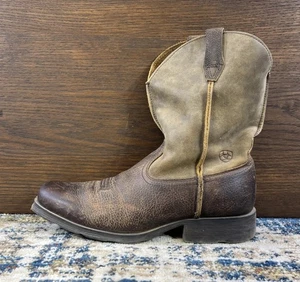 Ariat Kids Boys Rambler Square Toe Cowboy Leather Boot 10007602 Mens Sz 5.5 37EU - Picture 1 of 16