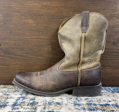 Ariat Niños Niños Rambler Punta Cuadrada Vaquero Cuero Bota 10007602 Hombres Talla 5.5 37EU Foto 1 de 4