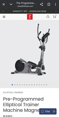 Máquina de ejercicio elíptica Sunny Health Fitness entrenador inteligente premium Foto 1 de 2