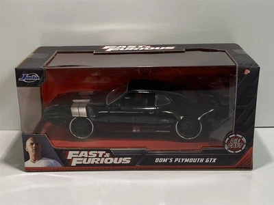 Fast And Furious 8 Doms Plymouth GTX Nero 1:24 Scala - Immagine 1 di 4