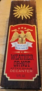 Avon Weather or Not Leder Aftershave Dekanter voll mit Box 5 flüssige Unzen mit Thermometer - Bild 1 von 7