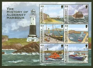 Alderney Scott# 451a, Alderney Harbor / Lighthouse 2012 Sheet of 6, VF/XF MNH - Picture 1 of 1