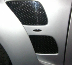 Mercedes Lorinser Genuine Spoiler Fender Emblem Badge Black With Silver New - Picture 1 of 1