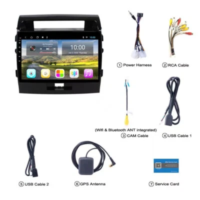 Android HeadUnit Radio For Land Cruiser 200 07-15 Multimedia Navi GPS BT Carplay - Image 1 of 4