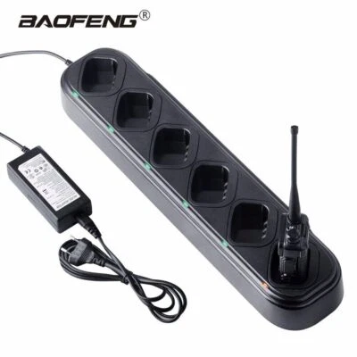 BAOFENG Six Way Desk Charger Base Plug Adapter for UV-5R F8 Rapid Power Supply - Image 1 of 4