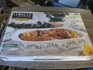 CORELLE CALLAWAY 9"x 13" BAKING DISH STONEWARE NEW IN BOX FREE USA SHIPPING - Picture 1 of 2