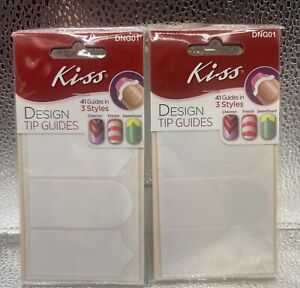 Kiss design tip guide Chevron French sweetheart Nail Art DNG01-Sealed-LOT OF 2