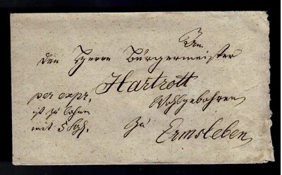 Siegel von Flucke (Rotlack) auf Vorphila Brief Express - Bild 1 von 3