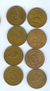 MEXICO  EIGHT TWENTY  CENTAVOS COINS--CIRCULATED - Picture 1 of 2