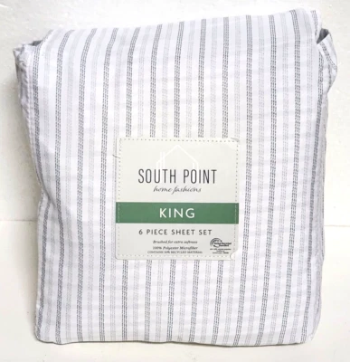 Juego de sábanas de microfibra Juneau 6 piezas tamaño king South Point Home Fashions Foto 1 de 4