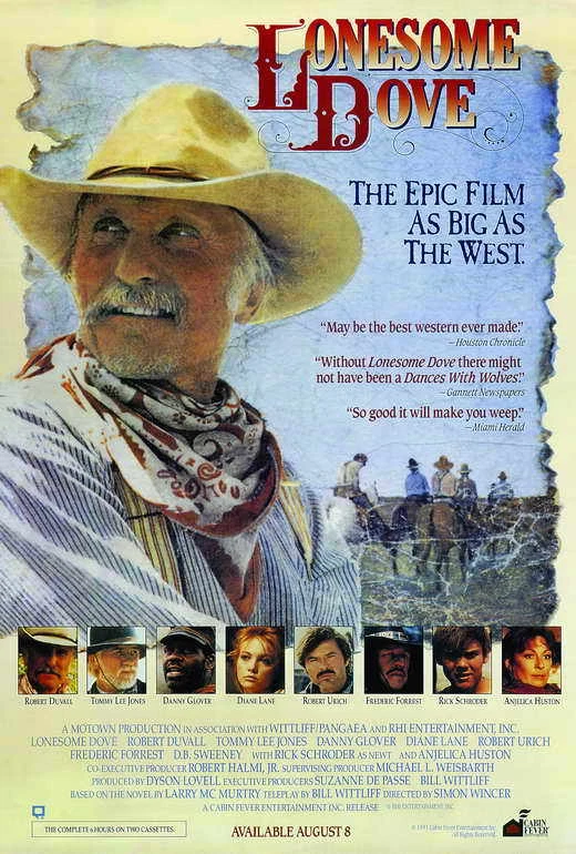 LONESOME DOVE Movie POSTER 27x40 Robert Duvall Tommy Lee Jones Danny Glover