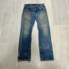 Jeans vintage Y2k Levi's 501XX 30 x 30 pouces bouton mouche véritable peinture en détresse éclaboussée