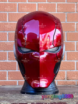 1:1 Batman Red Hood Jason Todd Cosplay Helmet Halloween Mask Prop eyes Light up - Image 1 of 4
