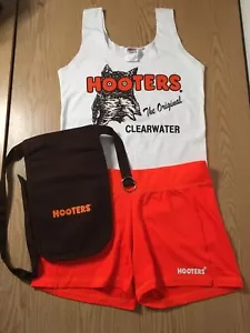 New HOOTERS Uniform Halloween Costume Tank/Short/Pouch Clearwater Florida LARGE - Picture 1 of 14