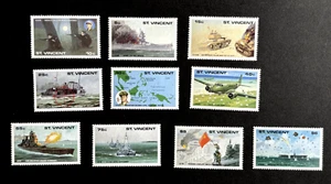 St Vincent: 1990, 50th Anniversary of World War II, MNH set + M/Sheet - Picture 1 of 2