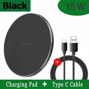 Fast Wireless Charger Charging Pad For Apple iPhone 15 & Samsung - Picture 1 of 8