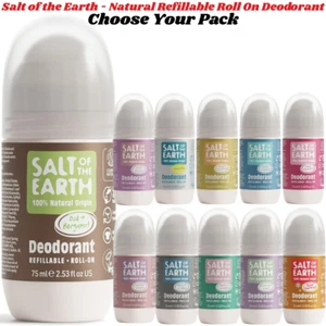 Salt of the Earth Roll on Deodorant Men,Women Body Odour Fresh Effective Protect - Picture 1 of 97