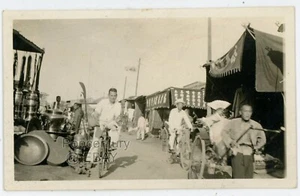 Vintage 1920s Photograph China Peking Old Thieves Market US Marine Photo Beijing - Picture 1 of 2