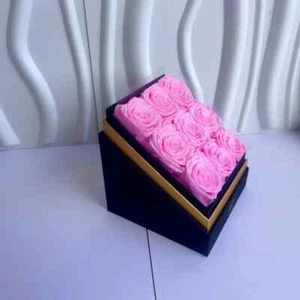 Eternal flowers in trapezoidal gift boxes for Valentine's Day Mother's Day gift - Picture 1 of 16