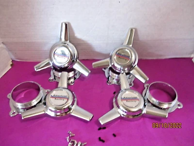 4 NEW AMERICAN RACING TORQ THRUST D 3 BAR SPINNERS  CAPS VN105 WHEELS W/VINT AR - Image 1 of 3