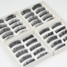 20 Pairs of Quality Natural False Eyelashes Fake Makeup Eye Lashes with Glue