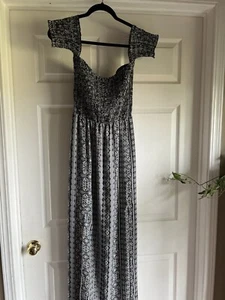 Maxi abito Y2K tre cuori rosa con spalle scoperte fantasia tribale taglia S - Foto 1 di 11