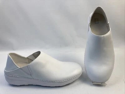 SUPERMOCASÍN FITFLOP SIN USAR, EN CAJA/Zueco E69-194-080, Talla 10 Cuero Urbano Blanco Nuevo sin caja Foto 1 de 4