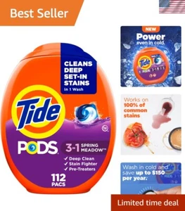 Tide PODS Laundry Detergent Pacs, Spring Meadow Scent, 112 Count, Concentrated L - Picture 1 of 10