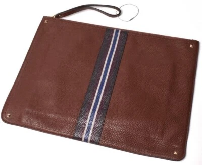 Bolso sin asas de cuero Valentino Garavani en marrón con bolsa para el polvo ¡NUEVO MY2B0304VFF! Foto 1 de 4