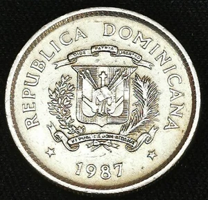 ** Dominican Republic 1987 10 Centavos coin - XF - Picture 1 of 2