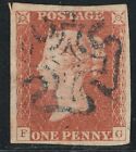 1842 Penny Red Spec Bs13sc Plate 24 (Fg)  "Blue" Mx   Fine Used 4 Good Margins