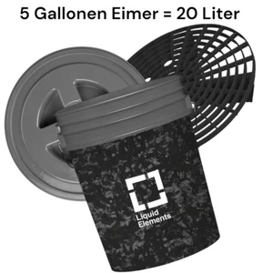 Washer Bucket System Liquid Elements 20 L incl. Dirt Strainer & Lid Forged Carbon - Picture 1 of 1