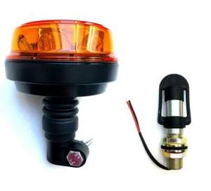 LED Rundumleuchte m. 4 Blitzmuster 12V 24V und Aufsteckrohr für LKW PKW Traktor - Bild 1 von 13